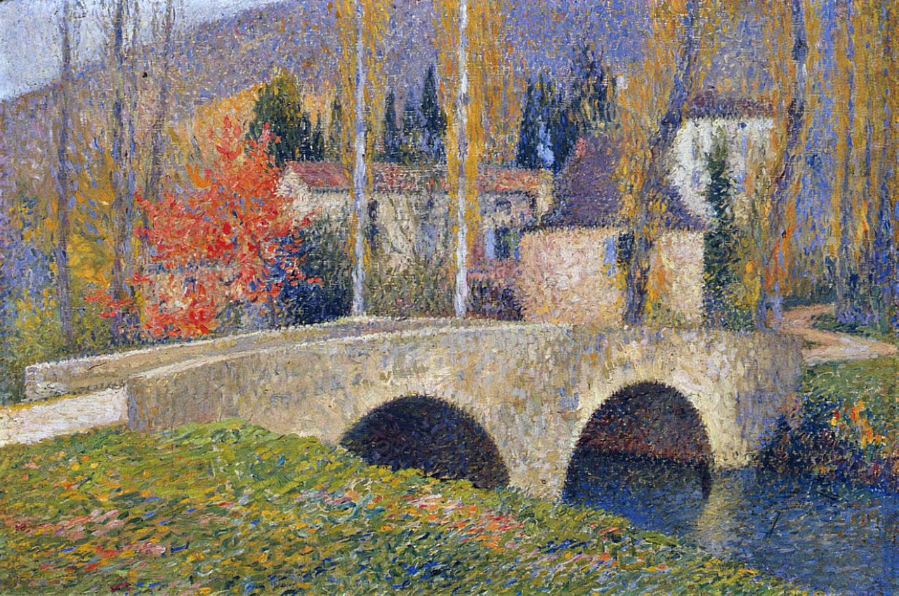 Henri Martin The Bridge in Labastide du Vert in Autumn 1905 Fine Art Print