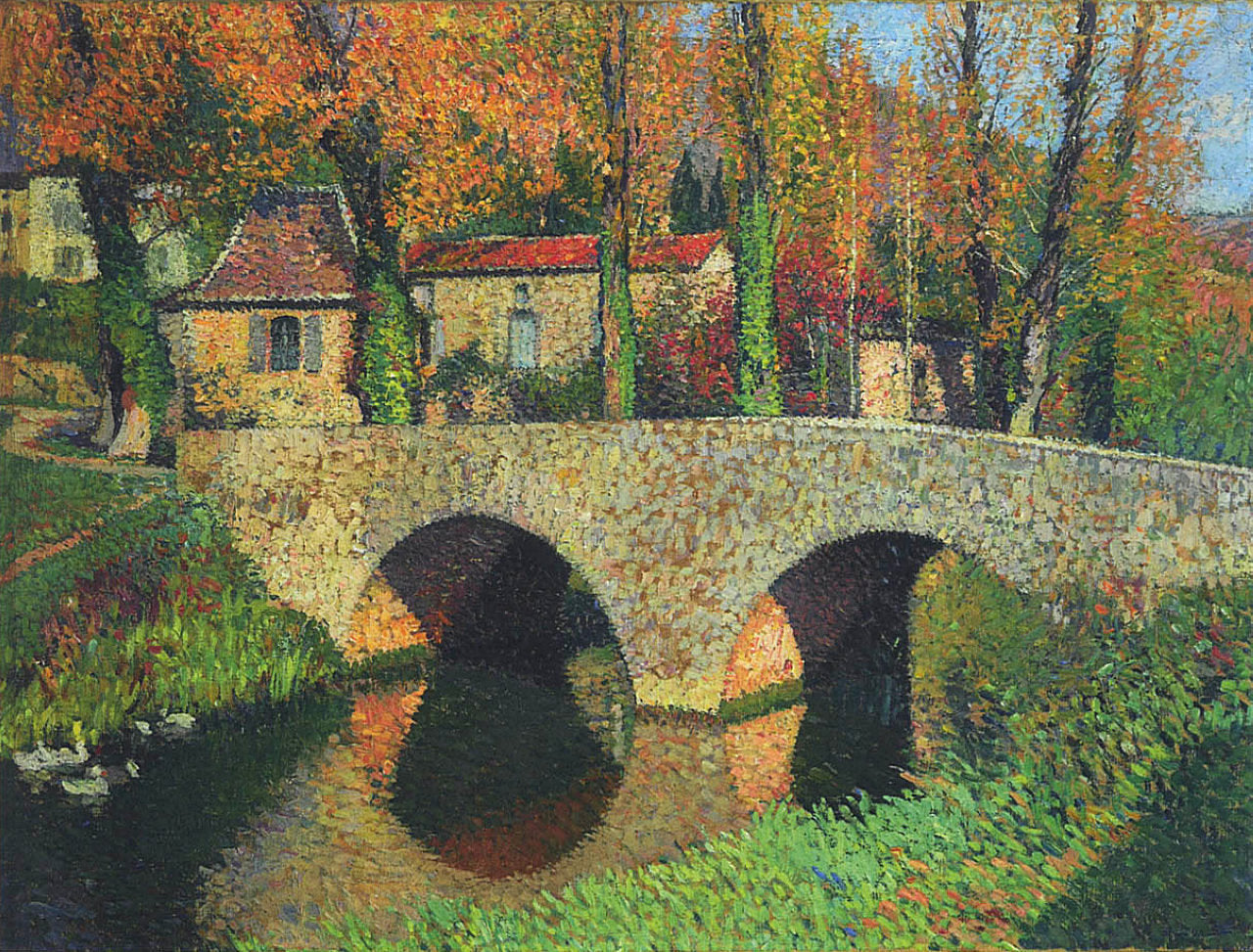 Henri Martin The Bridge in Labastide du Vert 1905 Fine Art Print