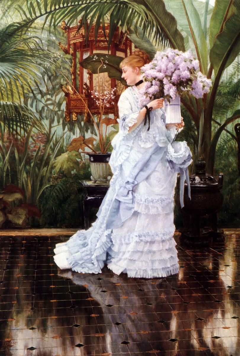 James Tissot The Bunch of Lilacs 1875 Fine Art Print