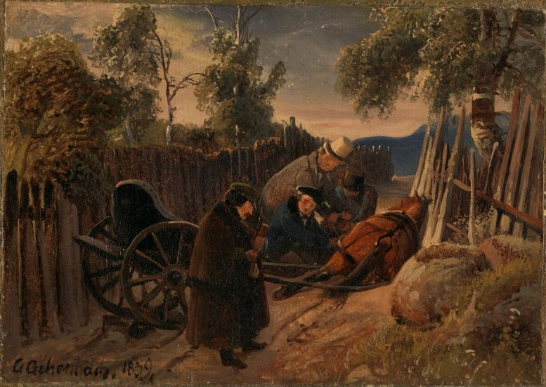 Andreas Achenbach A Driving Accident 1839 Fine Art Print