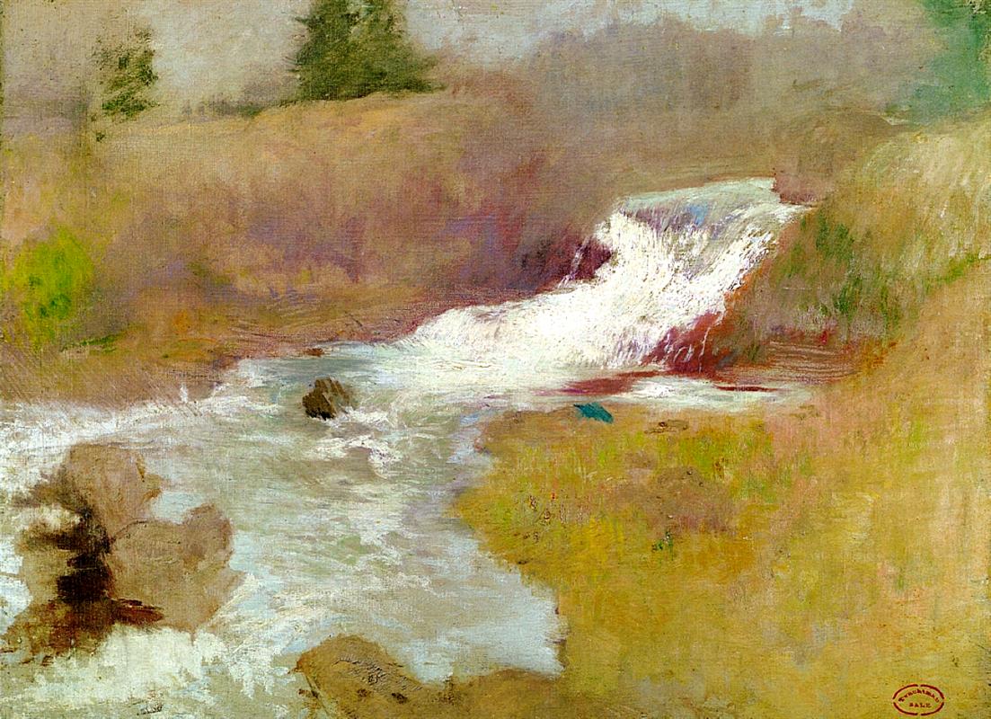 John Henry Twachtman The Cascade in Spring 1899 Fine Art Print