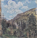 Rudolf von Alt The cemetery in Gastein 1898 Fine Art Print