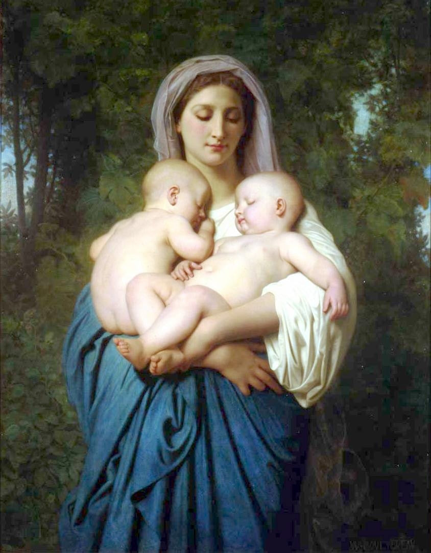 William-Adolphe Bouguereau The Charity 1859 Fine Art Print