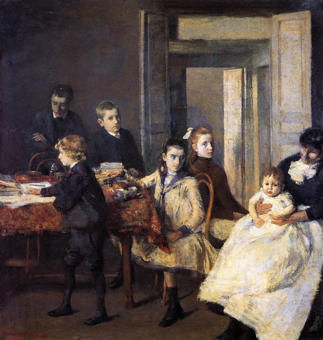 Theo van Rysselberghe The Children of Francois van Rysselberghe 1885 Fine Art Print