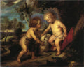 T. C. Steele The Christ Child and the Infant St. John after Rubens 1883 Fine Art Print