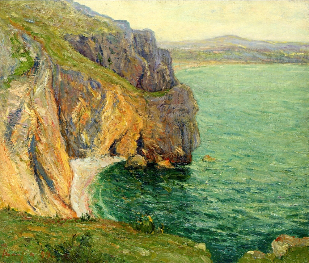 Maxime Maufra The Cliffs at Polhor 1899 Fine Art Print