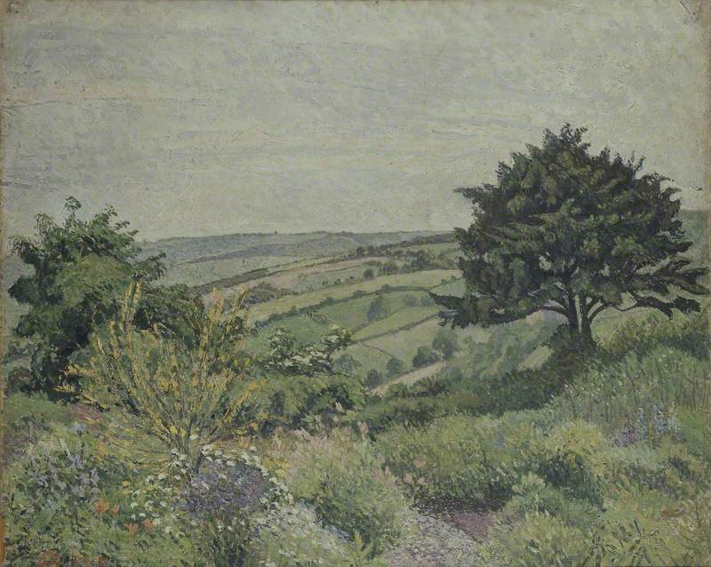 Lucien Pissarro The Cottage Garden, Fishpond 1915 Fine Art Print