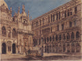 Rudolf von Alt The courtyard of the Doge's Palace in Venice 1867 Fine Art Print