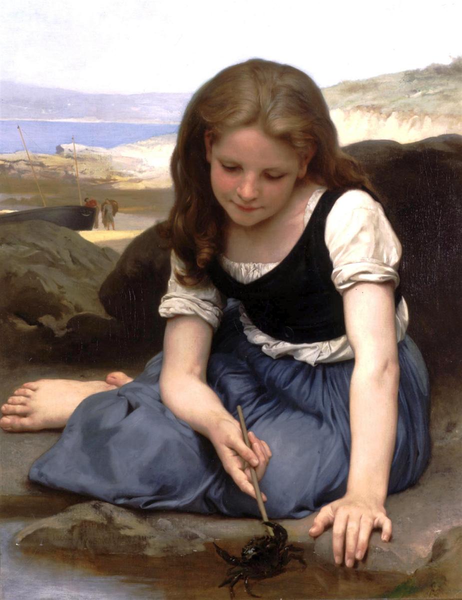 William-Adolphe Bouguereau The Crab 1869 Fine Art Print