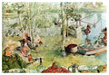 Carl Larsson The Crayfish Season Opens 1897 Fine Art Print