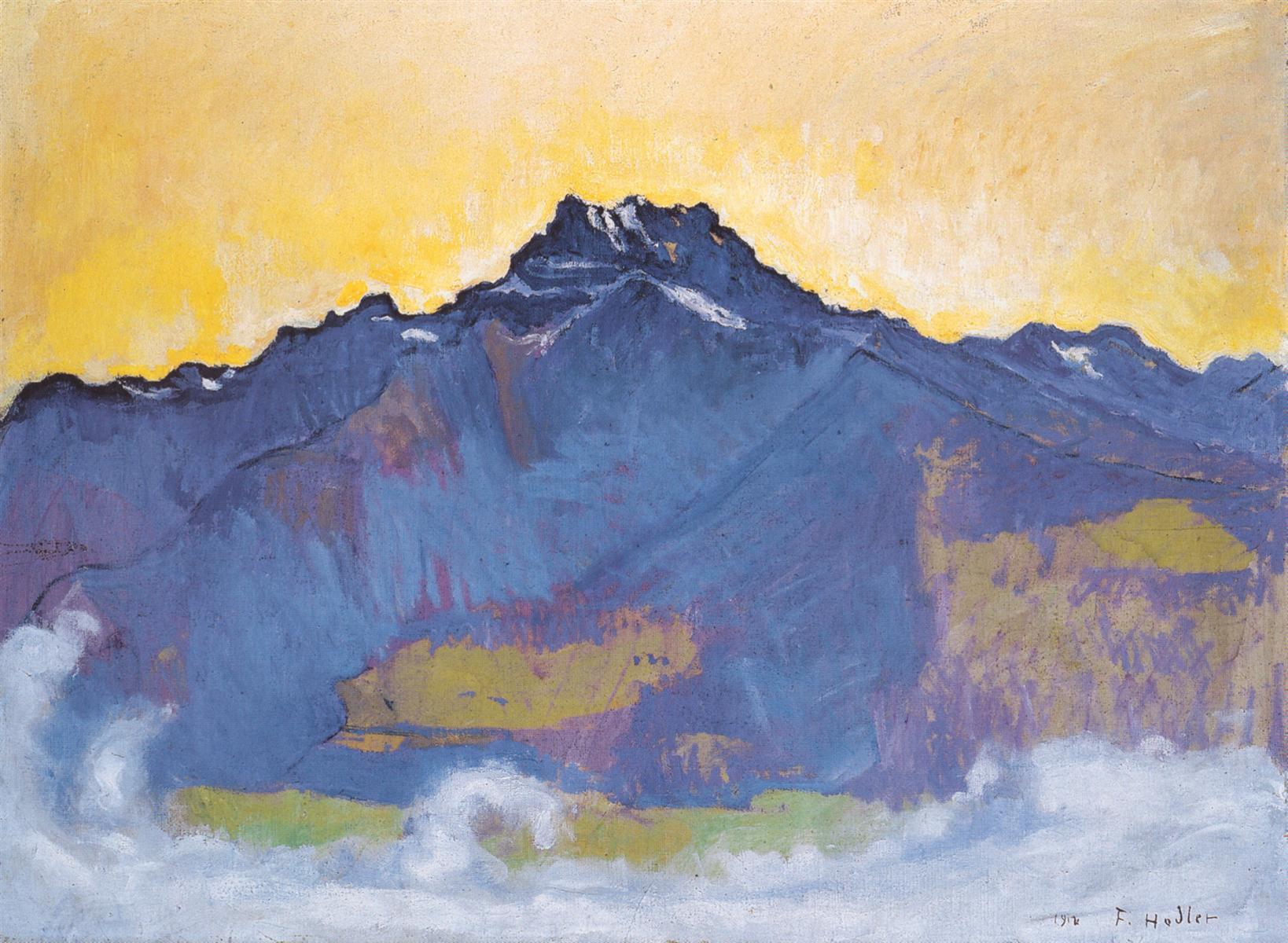 Ferdinand Hodler The Dents du Midi from Chesieres 1912 Fine Art Print