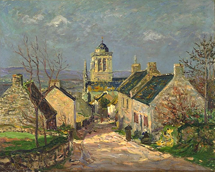 Maxime Maufra The Descending Street at Locronan 1906 Fine Art Print