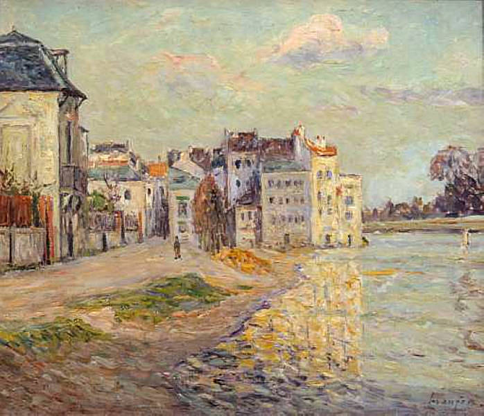 Maxime Maufra The Embankment of Lagny under Flood Water 1908 Fine Art Print