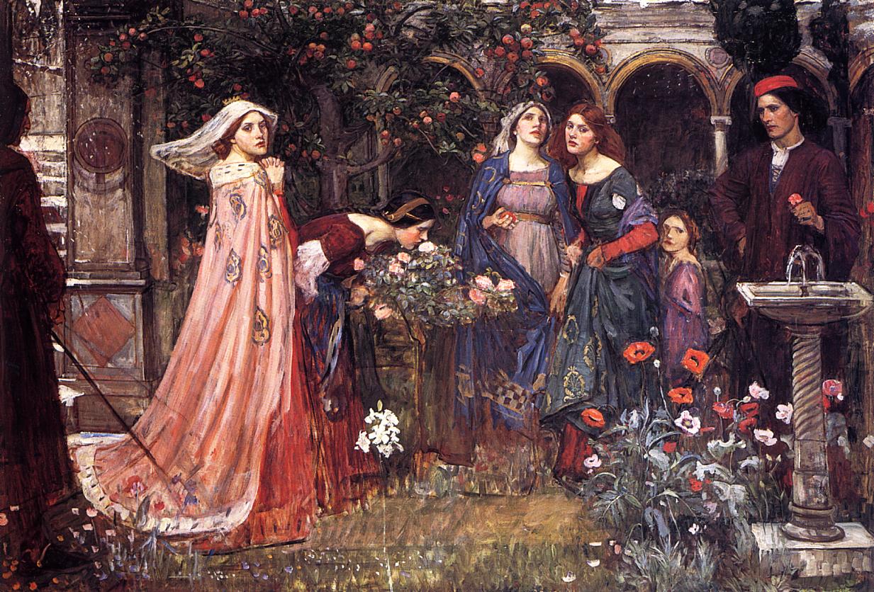 John William Waterhouse The Enchanted Garden 1916-1917 Fine Art Print