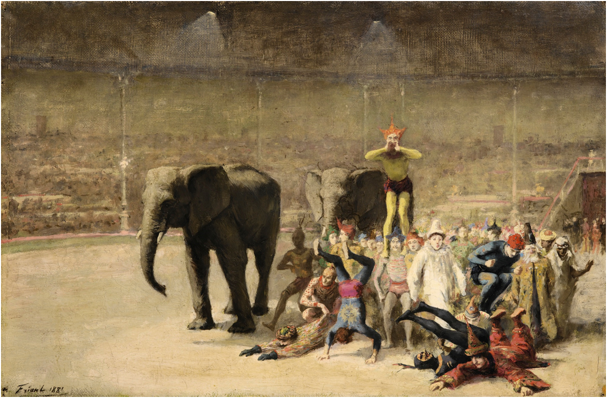 Émile Friant The entrance of the Clowns 1881 Fine Art Print