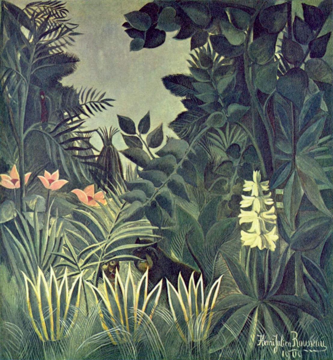 Henri Rousseau The Equatorial Jungle 1909 Fine Art Print