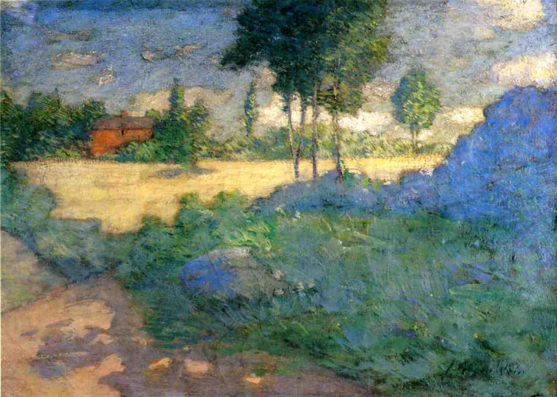 Julian Alden Weir The Farmer's Lawn 1880-1889 Fine Art Print