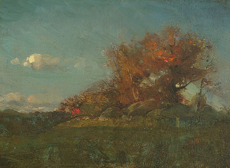 Willard Metcalf The Fire of Autumn 1877 Fine Art Print