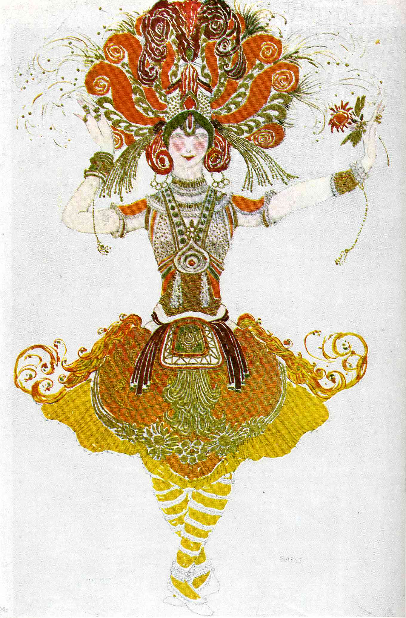 Leon Bakst The Firebird Costume for Tamara Karsavina 1910 Fine Art Print