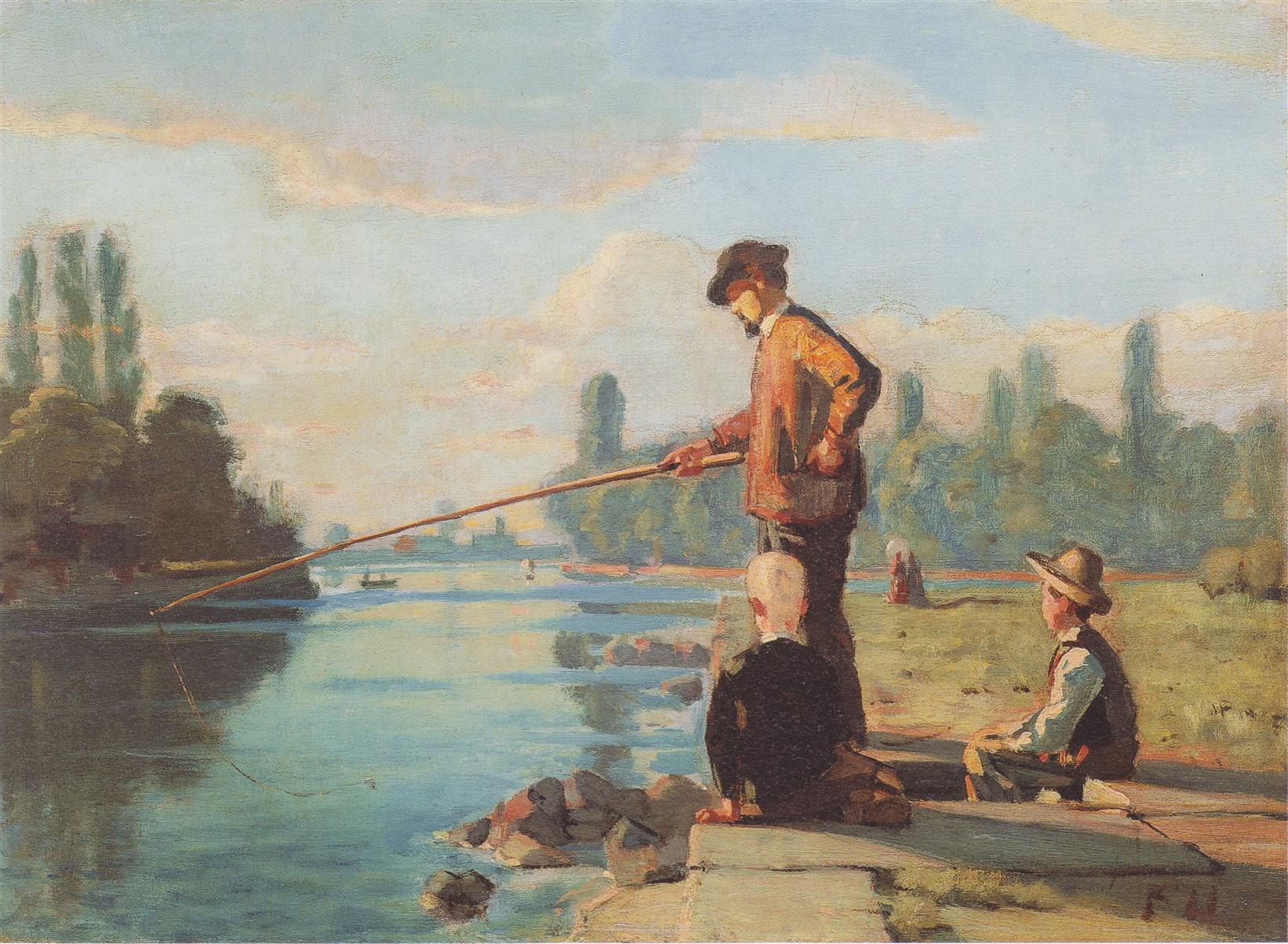 Ferdinand Hodler The fisherman 1879 Fine Art Print