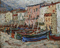 Henri Martin The Fishing Boats on the strike in Collioure 1925 Fine Art Print