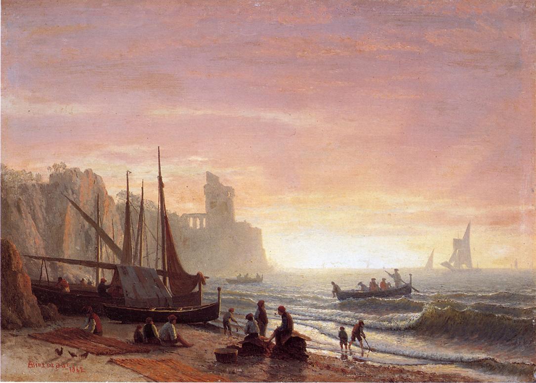 Albert Bierstadt The Fishing Fleet 1862 Fine Art Print