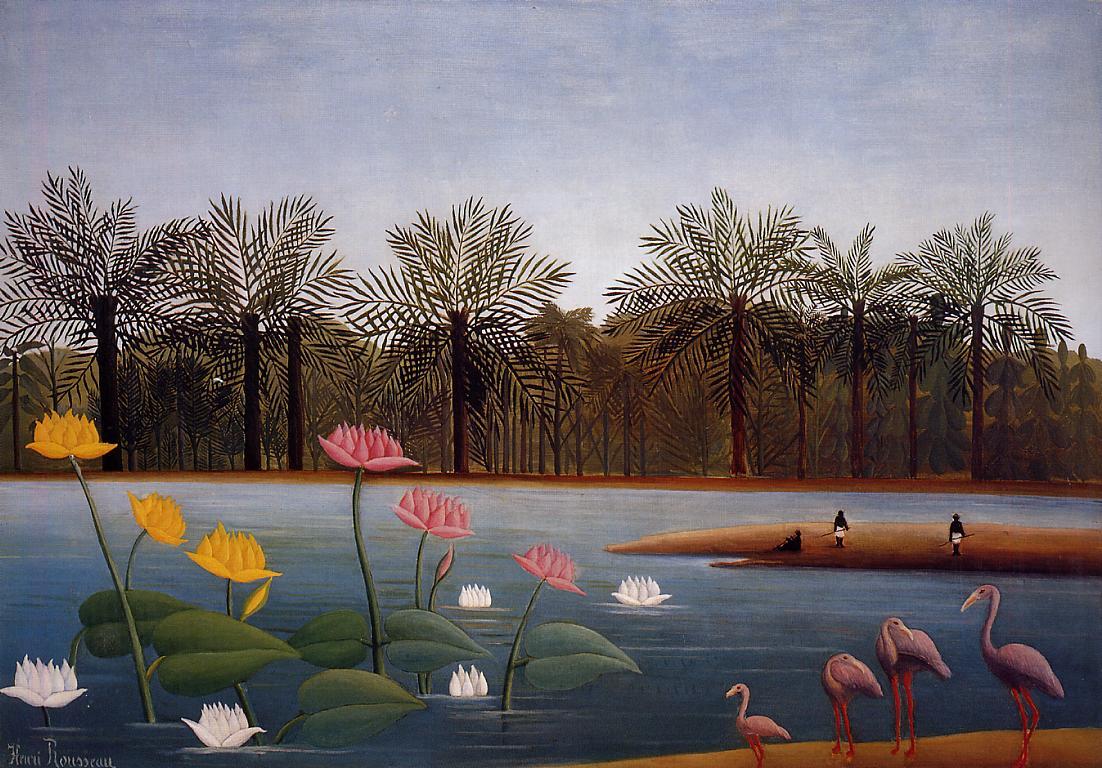 Henri Rousseau The Flamingoes 1907 Fine Art Print