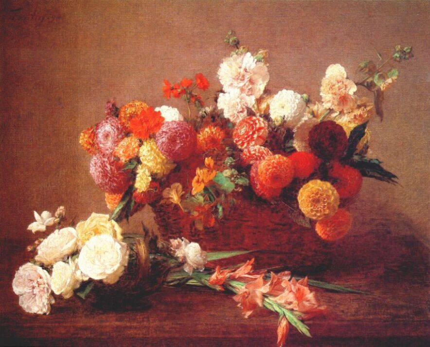 Henri Fantin-Latour The Flowers of Middle Summer 1890 Fine Art Print