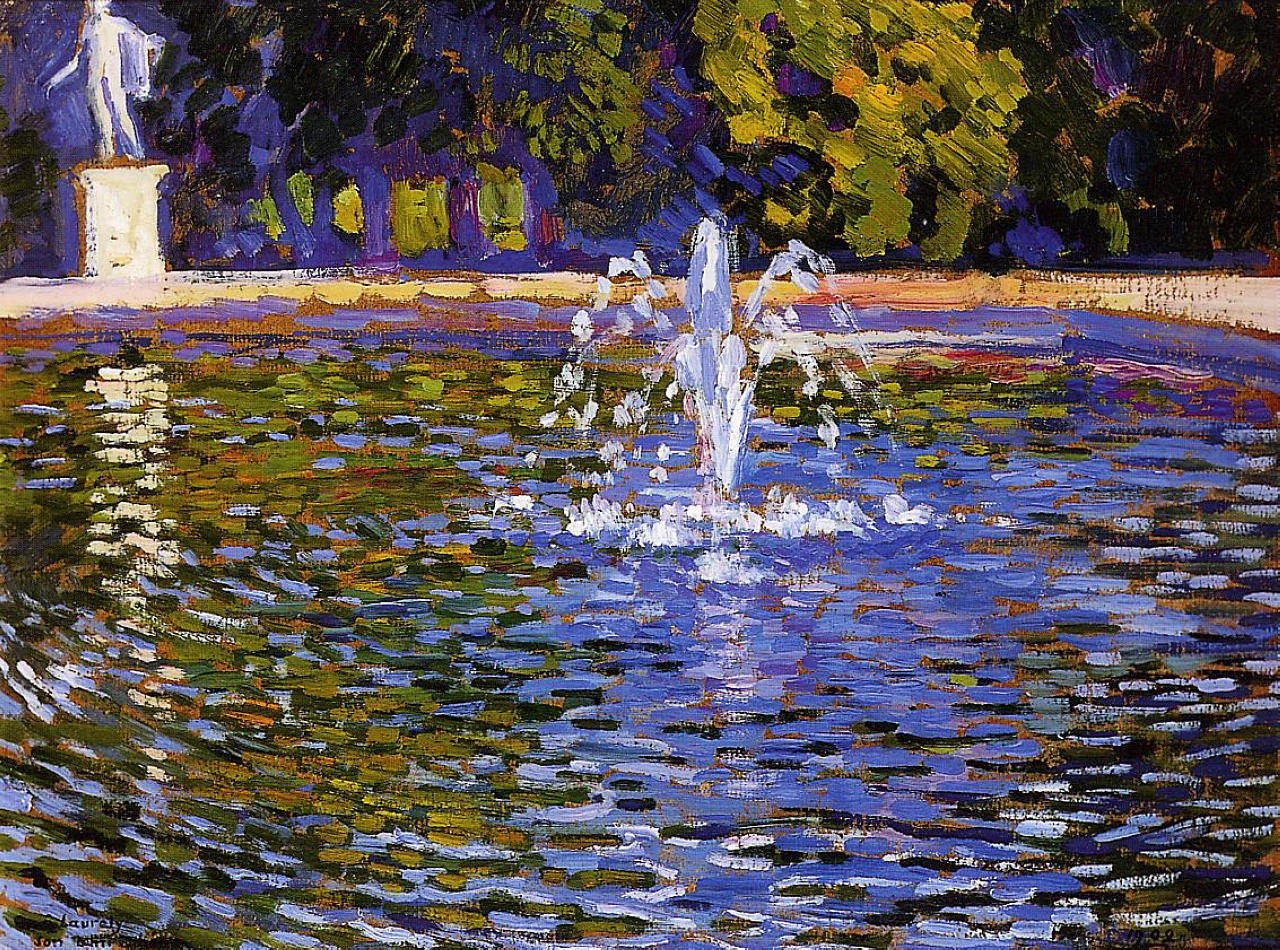 Theo van Rysselberghe The Fountain - Parc Sans Souci at Potsdam 1902 Fine Art Print