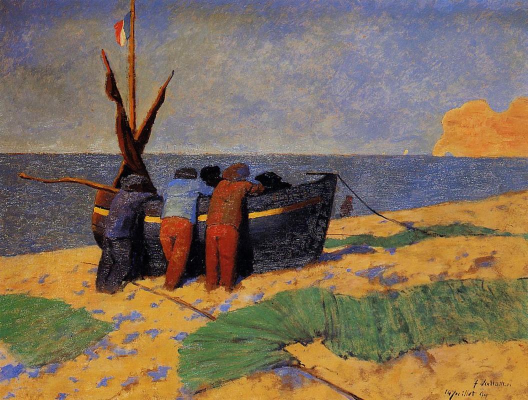 Felix Vallotton The Fourteenth of July at Etretat 1899 Fine Art Print
