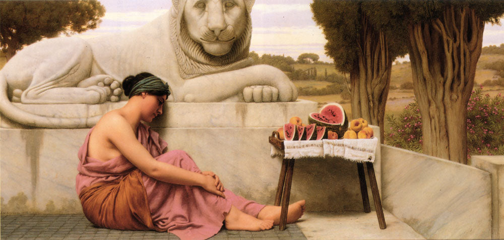 John William Godward The Fruit Vendor 1917 Fine Art Print