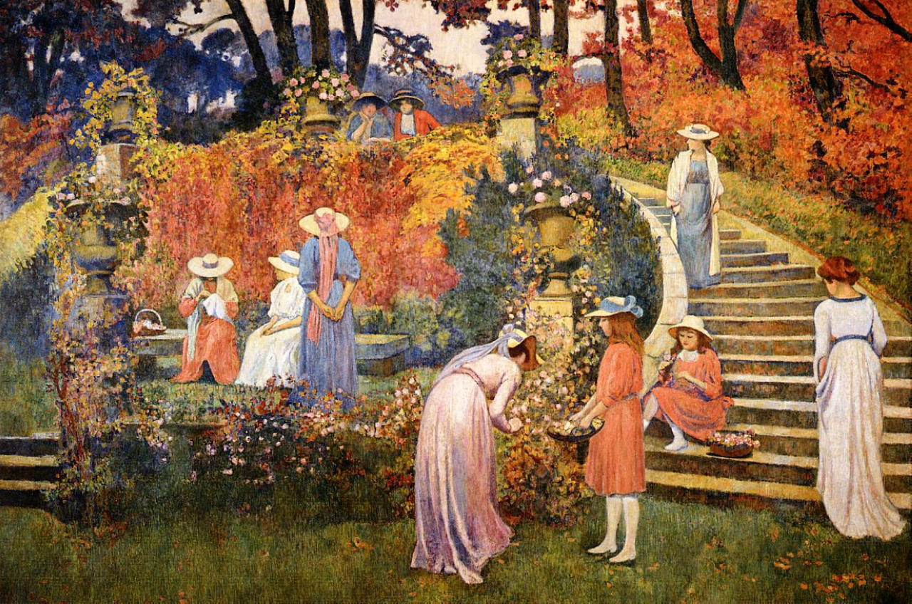Theo van Rysselberghe The Garden of Felicien Rops at Essone 1910 Fine Art Print