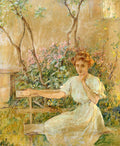 Robert Lewis Reid The Garden Seat 1911 Fine Art Print