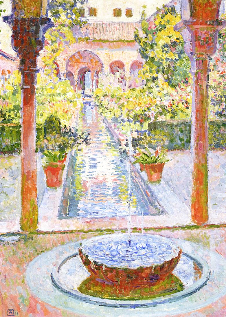 Theo van Rysselberghe The Gardens of Generalife in Grenada 1913 Fine Art Print