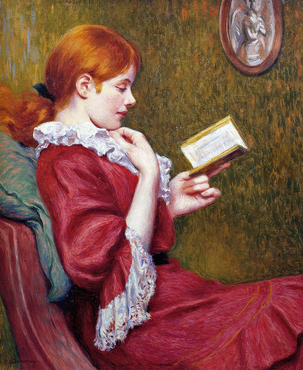 Federico Zandomeneghi The Good Book 1897 Fine Art Print