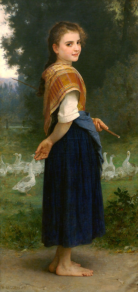 William-Adolphe Bouguereau The Goose Girl 1891 Fine Art Print