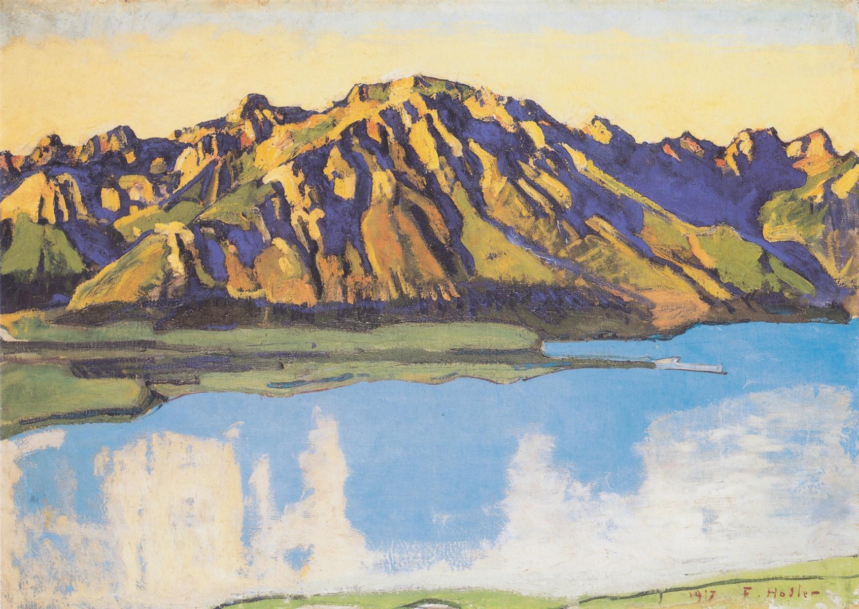 Ferdinand Hodler The Grammont in the morning sun 1917 Fine Art Print