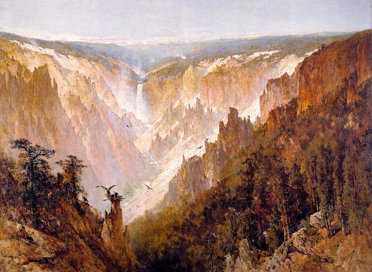 Thomas Hill The Grand Canyon of the Yellowstone 1884 Fine Art Print