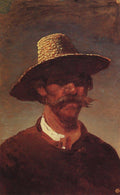 Arkhyp Kuindzhi The Head of a Ukrainian Peasant in a Straw Hat 1895 Fine Art Print