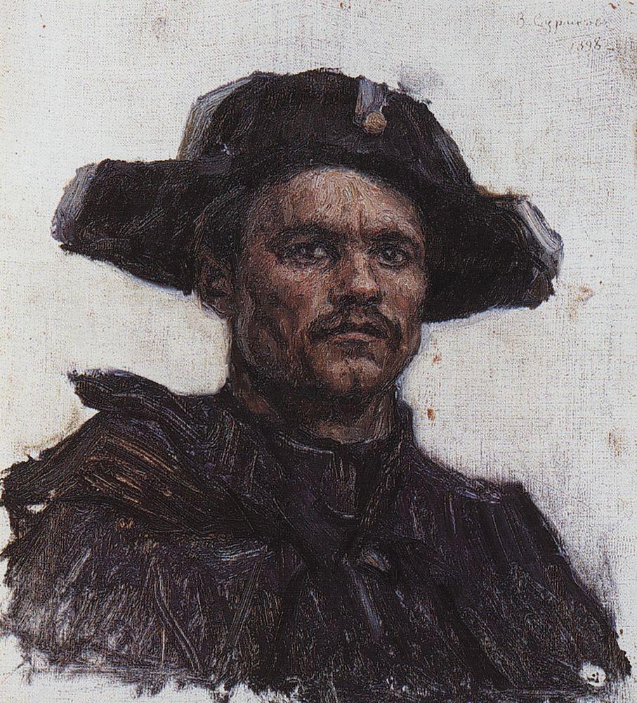 Vasily Surikov The Head of Soldier-Drummer 1898 Fine Art Print