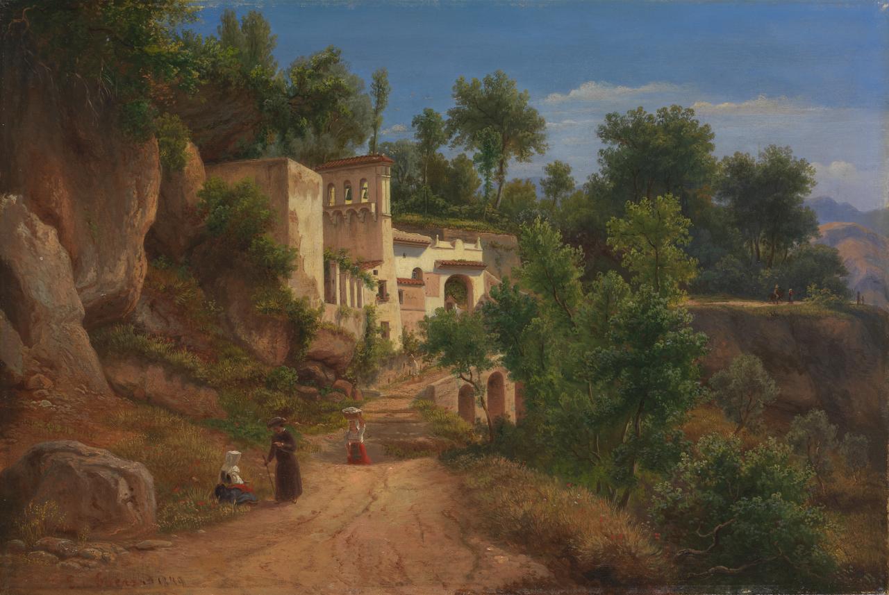Eugene von Guerard The Hermitage of St Maria of the Avvocatella near Naples 1849 Fine Art Print