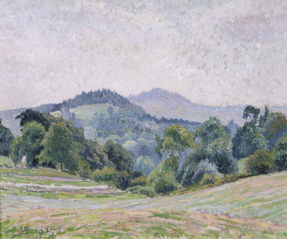 Lucien Pissarro The Hills from Hayfield Green 1918 Fine Art Print