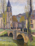Henri Martin The Hour of Mass in Labastide du Vert 1920 Fine Art Print