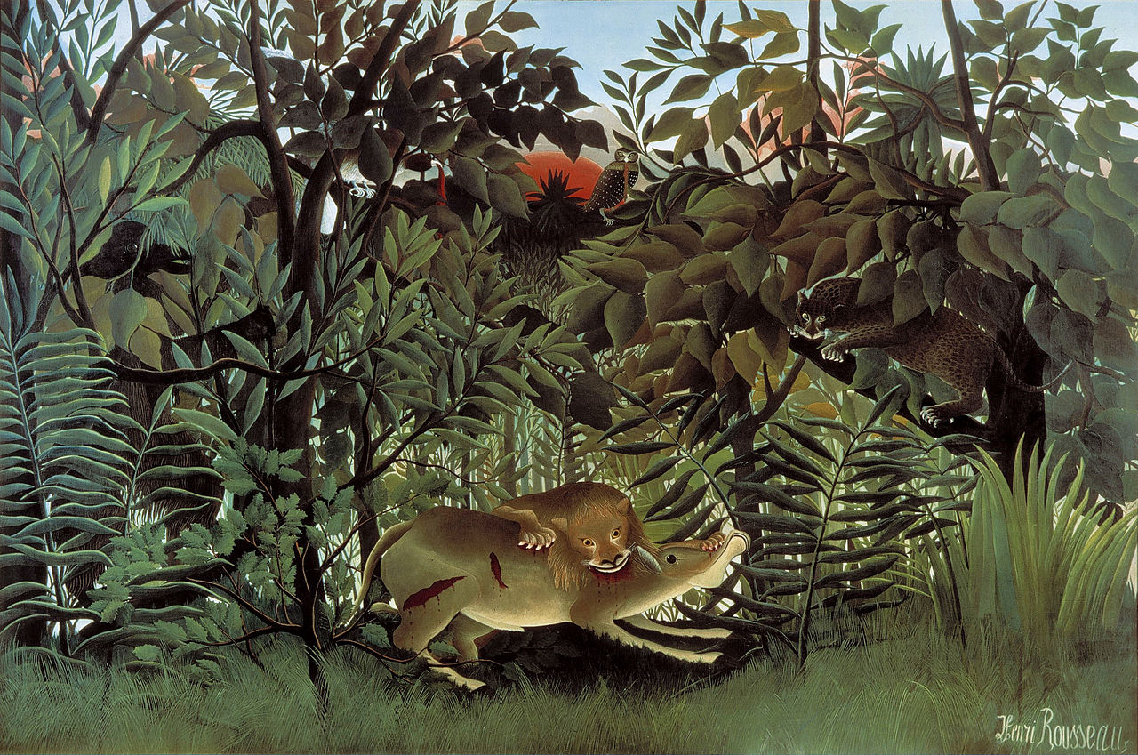 Henri Rousseau The Hungry Lion Throws Itself on the Antelope 1905 Fine Art Print