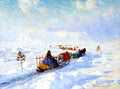Clarence Gagnon The Ice Bridge, Quebec 1920 Fine Art Print
