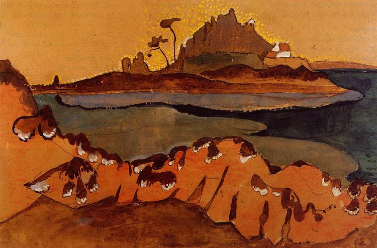 Paul Serusier The Ile de la Douane, the Mouthe of the Trieux River 1892 Fine Art Print