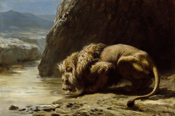 Briton Riviere The King Drinks 1881 Fine Art Print