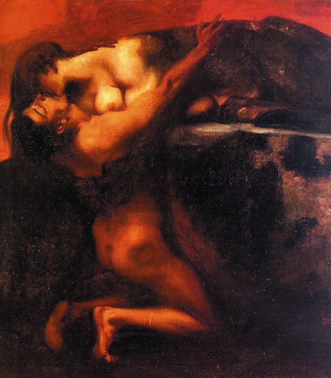 Franz Stuck The Kiss of the Sphinx 1895 Fine Art Print