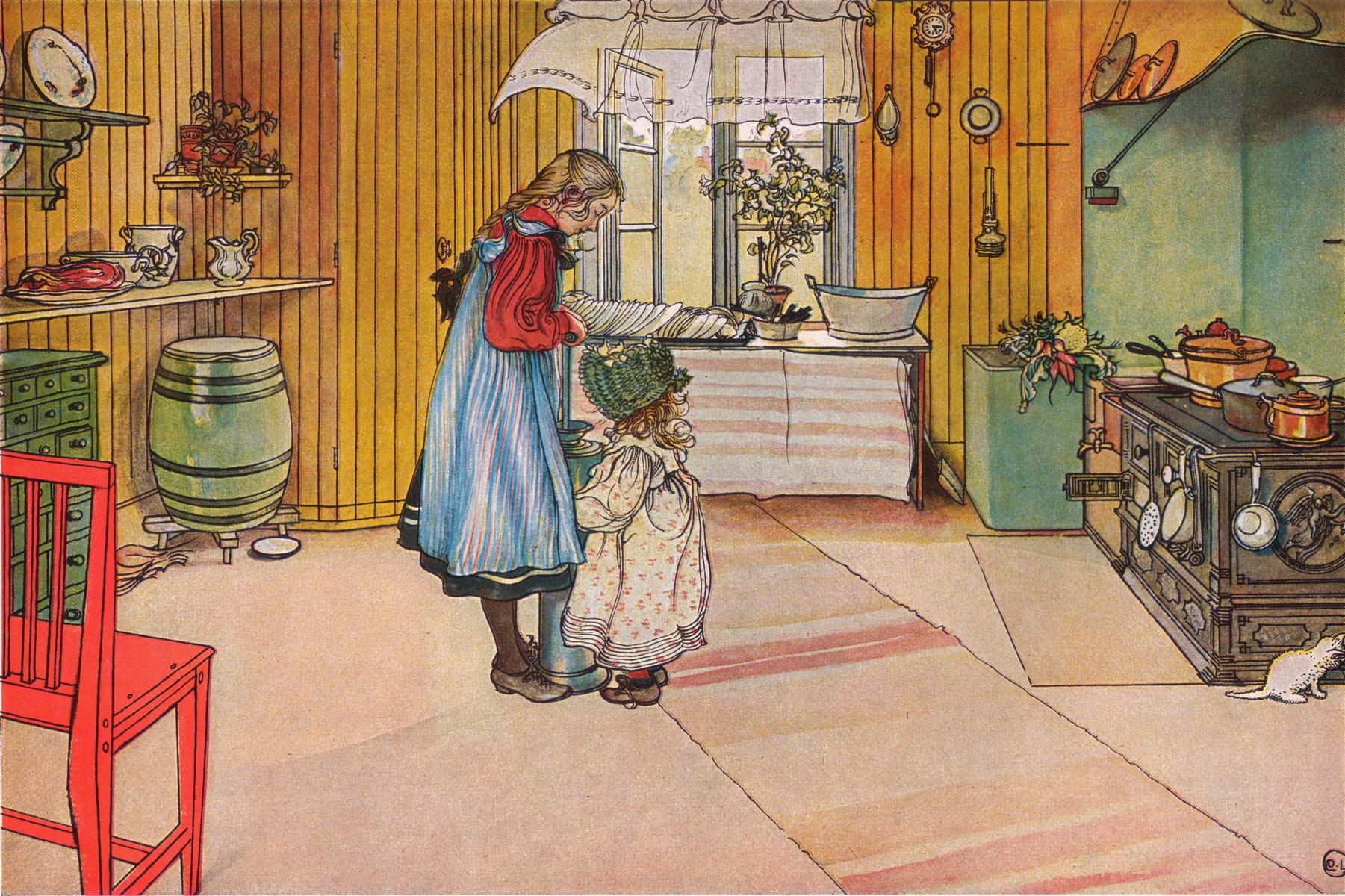 Carl Larsson The Kitchen 1898 Fine Art Print