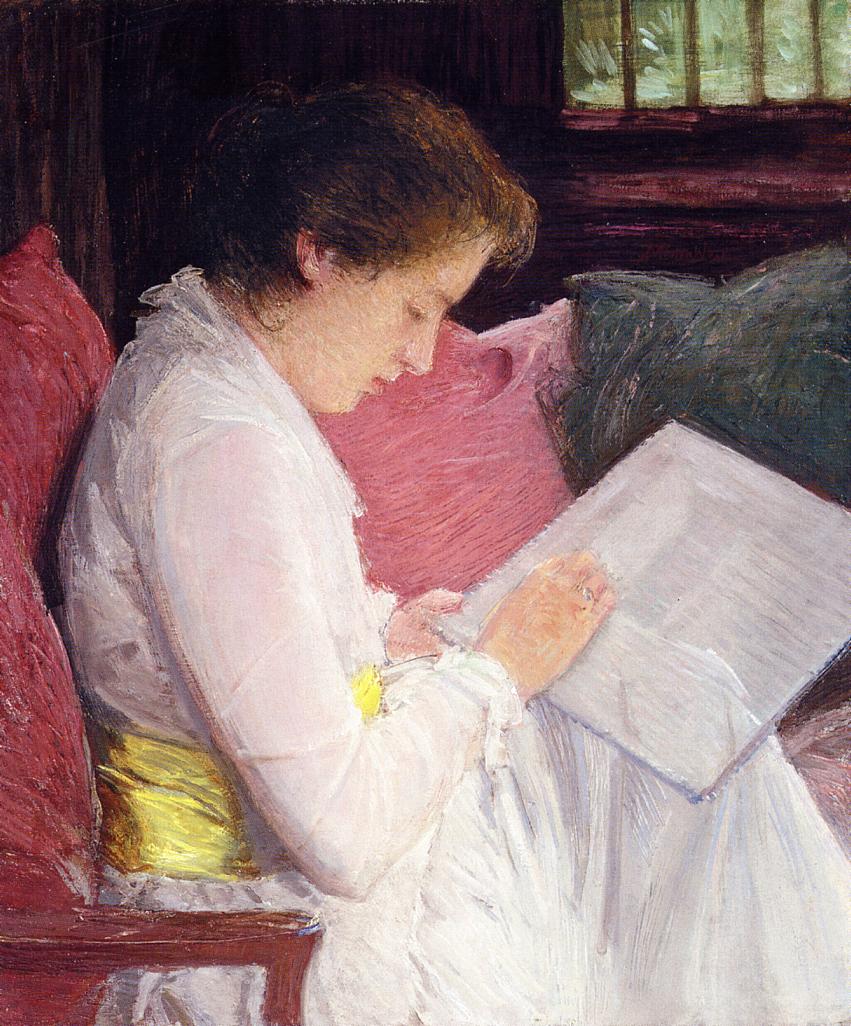 Julian Alden Weir The Lace Maker 1915 Fine Art Print